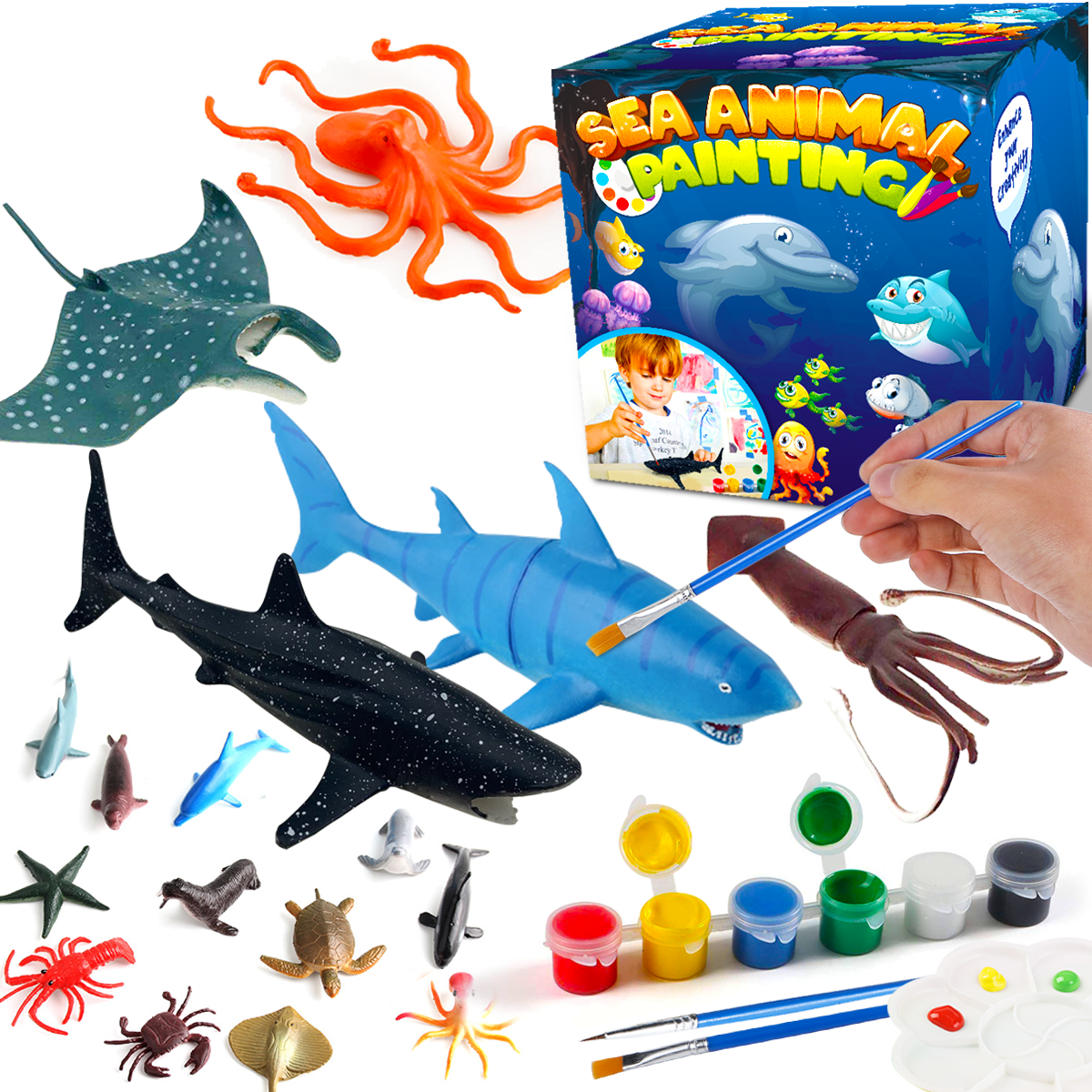 Sea animals hot sale toy set