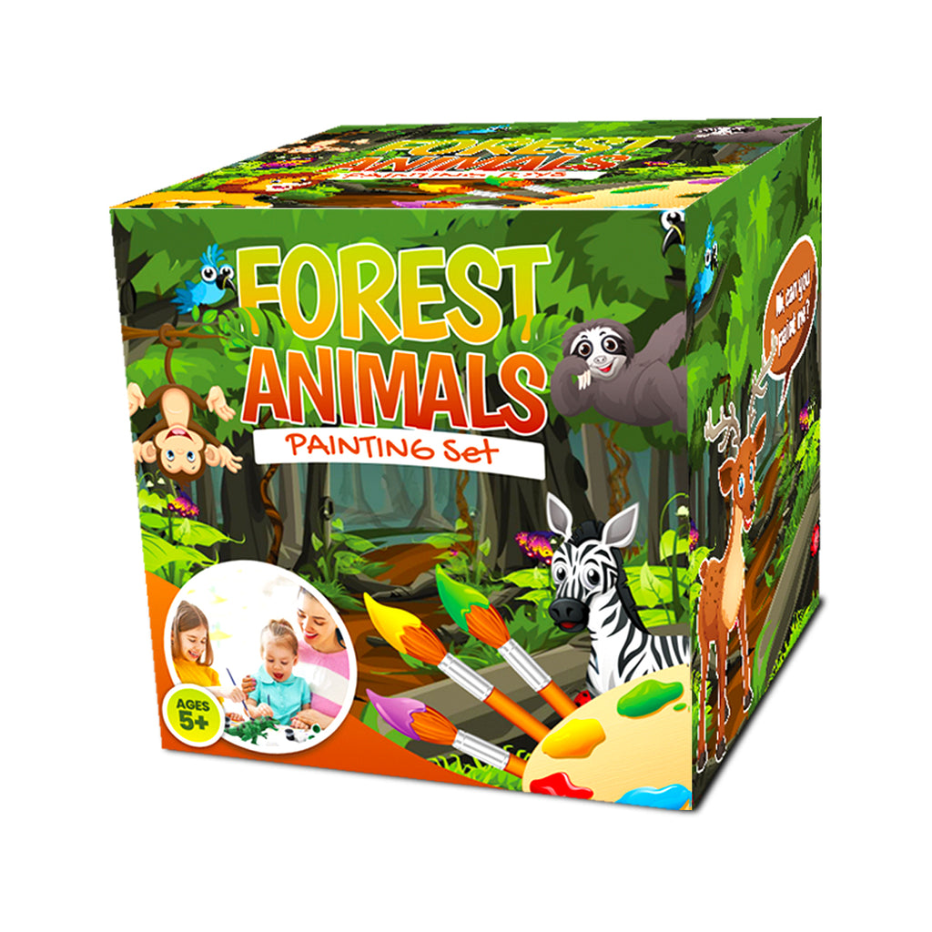 Kids Arts Crafts Set, Animal Toy Painting Kit, Jungle Animal Toys