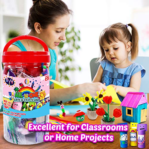 Learn & Climb Kids Arts and Crafts Activities - Create 21 Craft Figures,  Hours of Crafting. Art Supplies & Instructions for Boys & Girls Ages  4,5,6,7,8-12