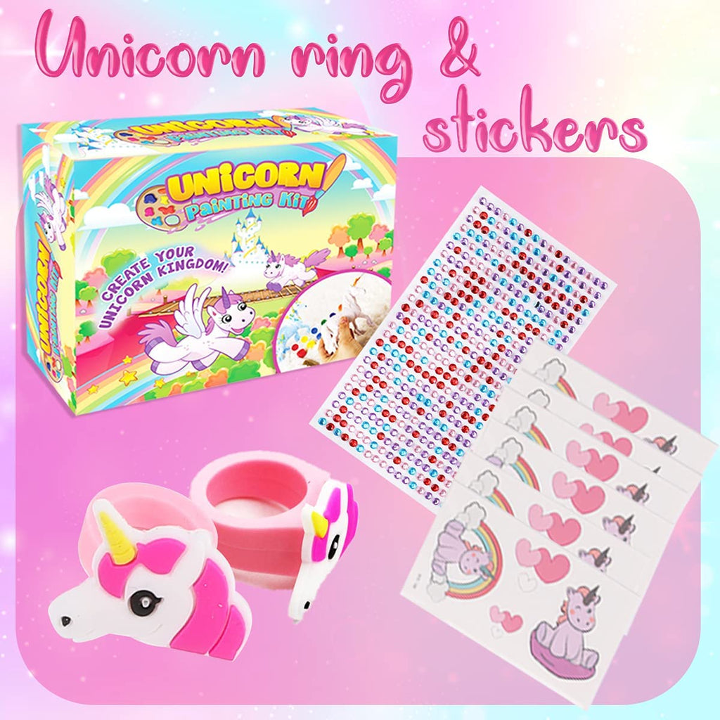 FUNZBO Unicorn Painting Toys for Girls - DIY Glitter Paint Supplies Toy  Birthday Gift Idea Arts and Crafts Kits for Kids Ages 5-7, 6-8, 4-8  Toddlers Boys Girl 4 5 6 7