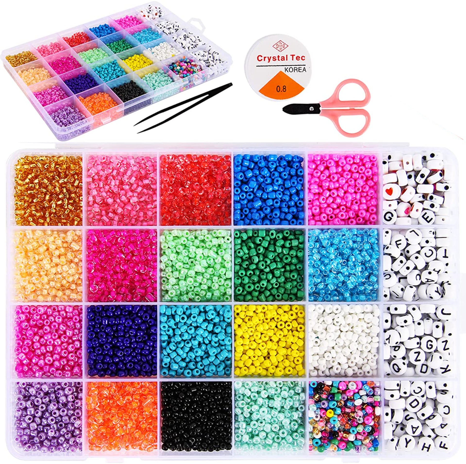 FUNZBO Kids Jewelry Making Kit for Girls Toys - Snap Pop Beads Pop-Bead Art and Craft Kits DIY Bracelets Necklace Hairband and Rings Toy for Age 3 4