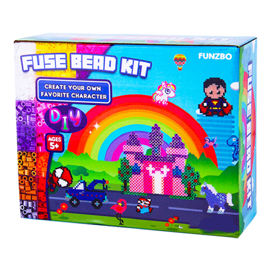 FUNZBO 30000 5mm Fuse Beads Kit with Iron - Arts and Crafts for Kids, Boys,  Girls, Teens Ages 5, 6, 7, 8, 9, 10, 11, 12 Years Old, Craft Kit, Art